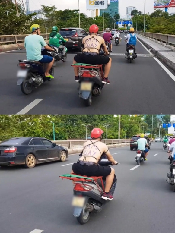 Xuất hiện chàng trai bắt trend mặc áo hở lưng dạo phố Sài Gòn - Hình 8